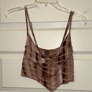 SHEIN Brown Tie-Dye Camisole Top